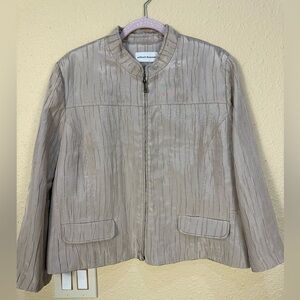 Alfred Dunner Champagne Full Zip Jacket SZ 14